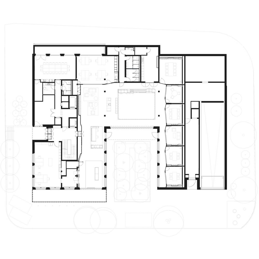 Mint Archi­tec­tu­re Pro­ject Bank Ave­ra Plan Erdgeschoss