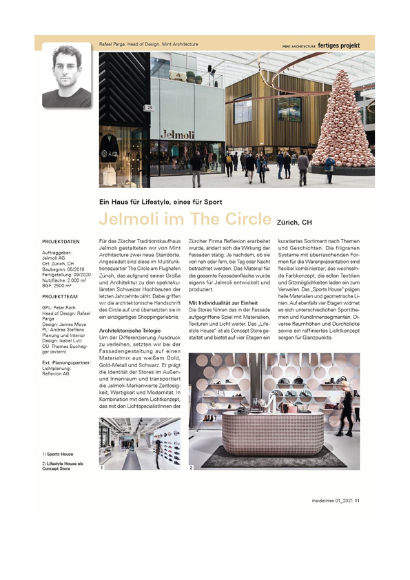 Insidelines Mint Architecture Jelmoli The Circle Retail Design