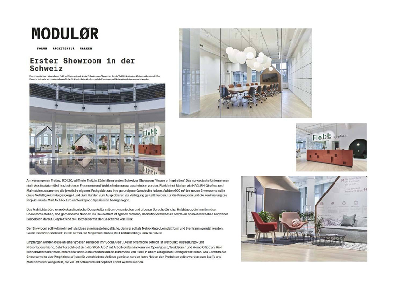 Modulor Mint Architecture Flokk Showroom Retail Brand Space