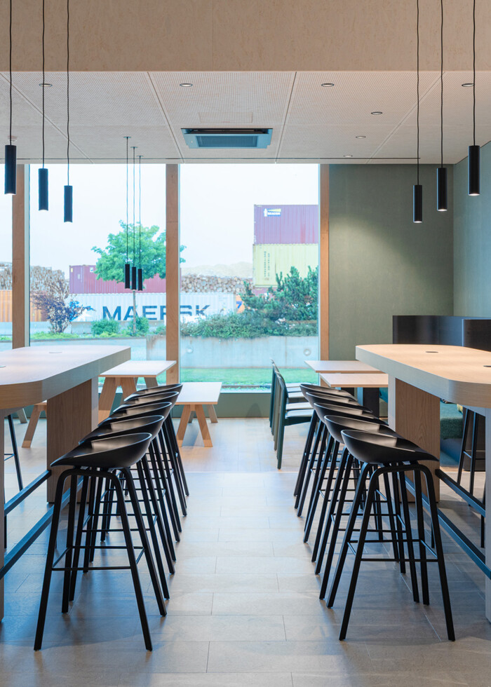 Betriebsrestaurant Innenarchitektur Mint Architecture Eggerwismar Steh